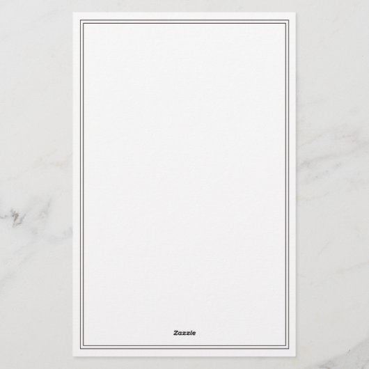 Minimalist Brown Monogram Two Border Briefpapier (Achterkant)