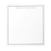 Minimalist Brown Monogram Two Border Notitieblok (Voorkant)