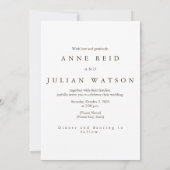 Minimalist Brown Wedding Invitation with a photo Kaart (Achterkant)