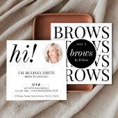 Minimalist Brows Microblading Elegant Salon Foto Vierkante Visitekaartje