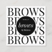 Minimalist Brows Microblading Elegant Salon Foto Vierkante Visitekaartje (Voorkant)