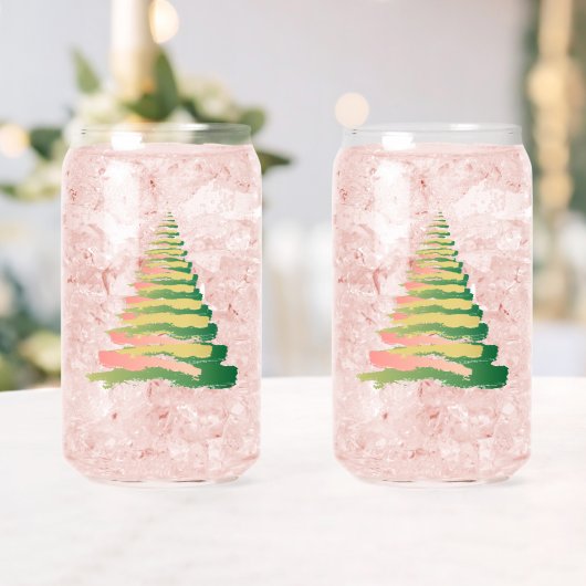 Minimalist Brushstroke Christmas Tree Blikvorm Glas (Insitu (Huwelijk))