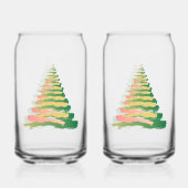 Minimalist Brushstroke Christmas Tree Blikvorm Glas (Voorkant)