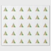 Minimalist Brushstroke Christmas Tree Cadeaupapier (Vlak)