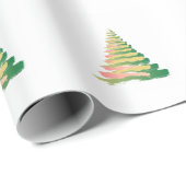 Minimalist Brushstroke Christmas Tree Cadeaupapier (Rol Hoek)