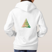 Minimalist Brushstroke Christmas Tree Hoodie (Achterkant)