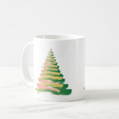 Minimalist Brushstroke Christmas Tree Koffiemok (Voorkant links)