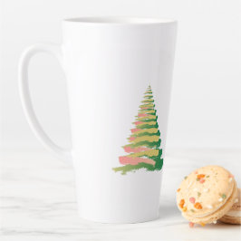 Minimalist Brushstroke Christmas Tree Latte Mok