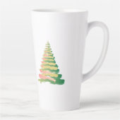 Minimalist Brushstroke Christmas Tree Latte Mok (Rechts)