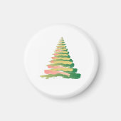 Minimalist Brushstroke Christmas Tree Magneet (Voorkant)
