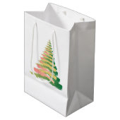 Minimalist Brushstroke Christmas Tree Medium Cadeauzakje (Voorkant Gekanteld)