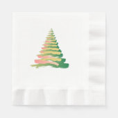 Minimalist Brushstroke Christmas Tree Servet (Voorkant)