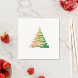 Minimalist Brushstroke Christmas Tree Servet