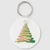 Minimalist Brushstroke Christmas Tree Sleutelhanger (Achterkant)