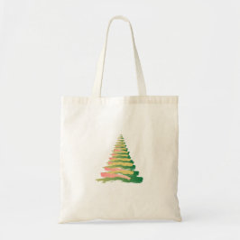 Minimalist Brushstroke Christmas Tree Tote Bag