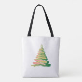 Minimalist Brushstroke Christmas Tree Tote Bag (Achterkant)