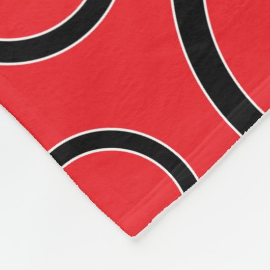 Minimalist Bubbles: Geometric Circle Pattern Fleece Deken (Hoek)