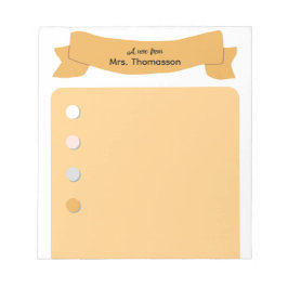 Minimalist Bullet Point Teacher Notepad Notitieblok