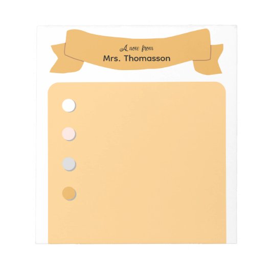 Minimalist Bullet Point Teacher Notepad Notitieblok (Voorkant)