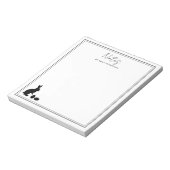 Minimalist Bunny And Eggs In Black Modern Easter Notitieblok (Linkerzijde)