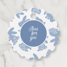 Minimalist Bunny Just for You Gift Tag – Easter  Bedankjes Labels