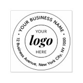 Minimalist Business Address Logo Company Zelfinktende Stempel (Design)