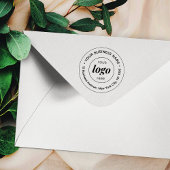 Minimalist Business Address Logo Company Zelfinktende Stempel