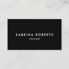 Minimalist Business Card Elegant Black and White  Visitekaartje