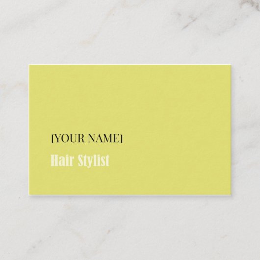 Minimalist Business Card for Hair Stylist Visitekaartje (Voorkant)