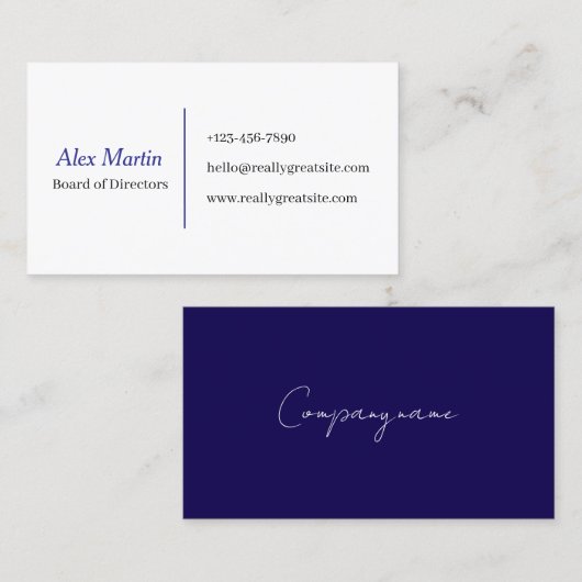 Minimalist Business Card for Professionals Visitekaartje (Voorkant / Achterkant)