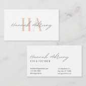 Minimalist business card for your business white visitekaartje (Voorkant / Achterkant)