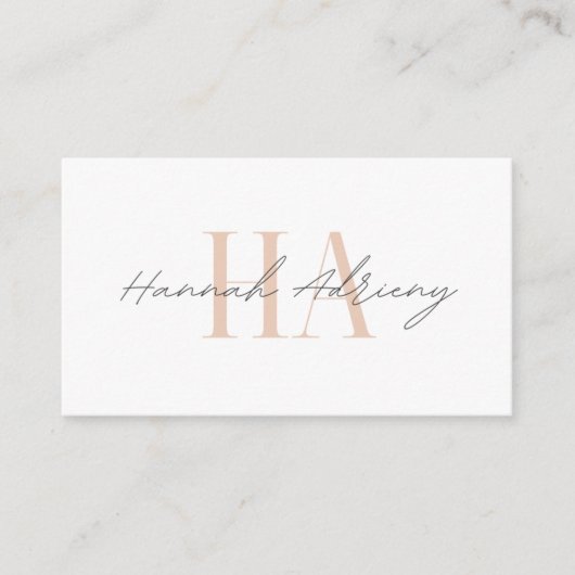 Minimalist business card for your business white visitekaartje (Voorkant)