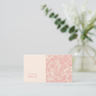 Minimalist Business Cards in boho floral style. Visitekaartje