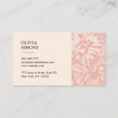 Minimalist Business Cards in boho floral style. Visitekaartje (Achterkant)