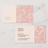 Minimalist Business Cards in boho floral style. Visitekaartje (Voorkant / Achterkant)