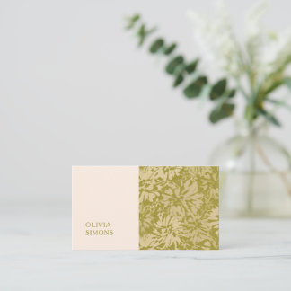 Minimalist Business Cards in boho floral style. Visitekaartje