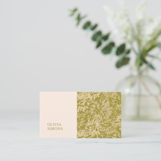 Minimalist Business Cards in boho floral style. Visitekaartje (Staand voorkant)