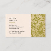 Minimalist Business Cards in boho floral style. Visitekaartje (Achterkant)
