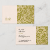 Minimalist Business Cards in boho floral style. Visitekaartje (Voorkant / Achterkant)