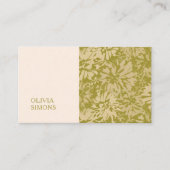 Minimalist Business Cards in boho floral style. Visitekaartje (Voorkant)