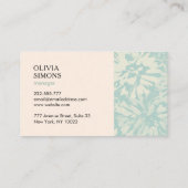 Minimalist Business Cards in boho floral style. Visitekaartje (Achterkant)