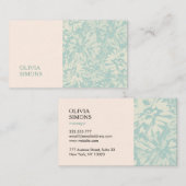 Minimalist Business Cards in boho floral style. Visitekaartje (Voorkant / Achterkant)