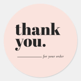 Minimalist Business Customer Thank You Ronde Sticker
