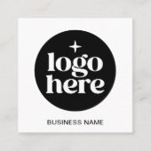 Minimalist Business Logo QR Code Social Media Vierkante Visitekaartje (Voorkant)