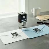 Minimalist Business Name & Address & Logo Zelfinktende Stempel