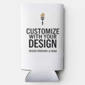 Minimalist Business Office Promotional Blank Seltzer Blikjeskoeler (Achterkant)