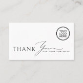 Minimalist Business Thank You Packaging Insert Visitekaartje (Voorkant)