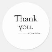 Minimalist Business Thank You Sticker (Voorkant)