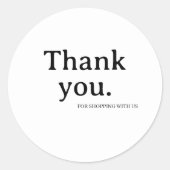 Minimalist Business Thank You Sticker (Voorkant)