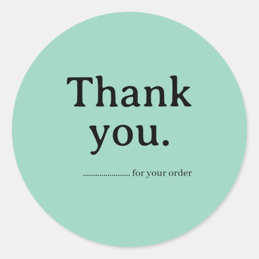 Minimalist Business Thank You Sticker (Voorkant)